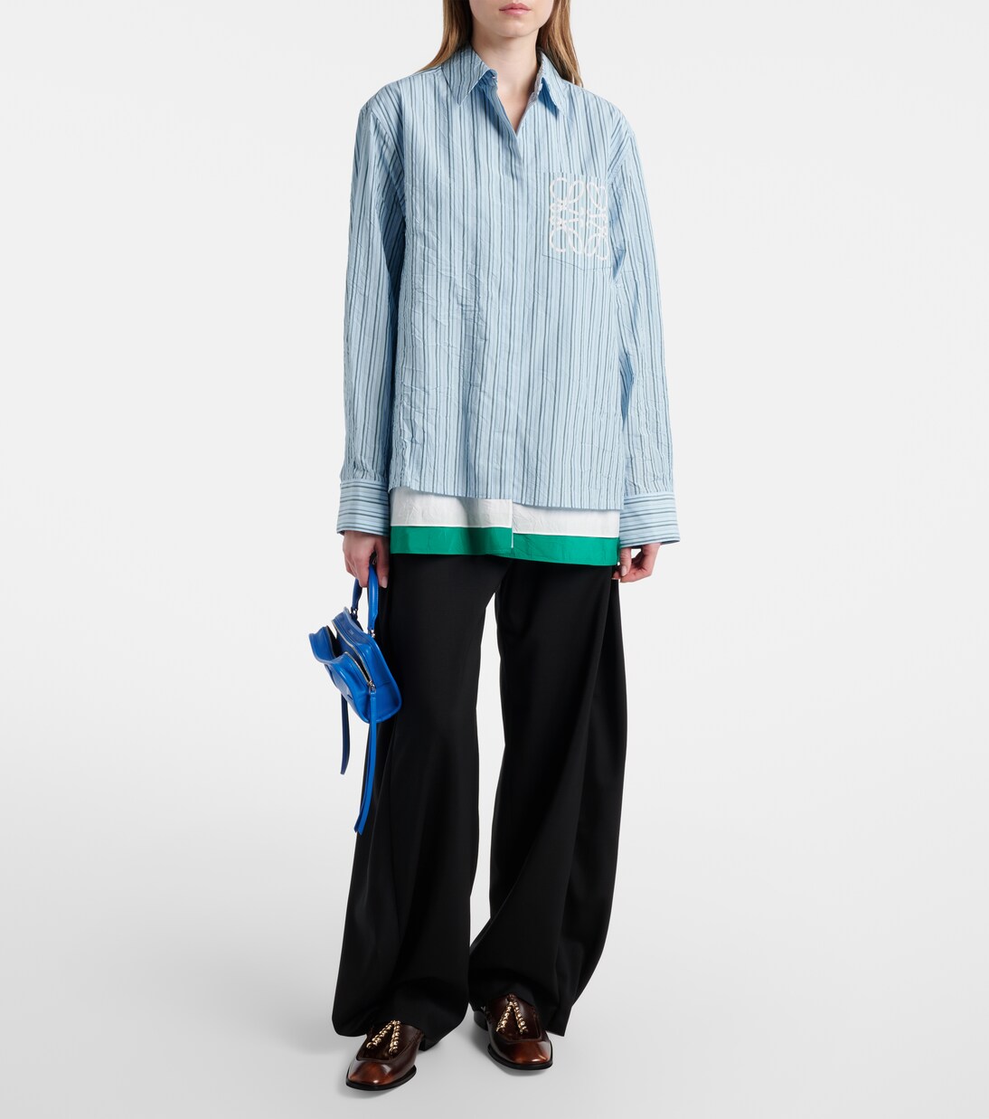 Anagram cotton-blend poplin shirt | Loewe