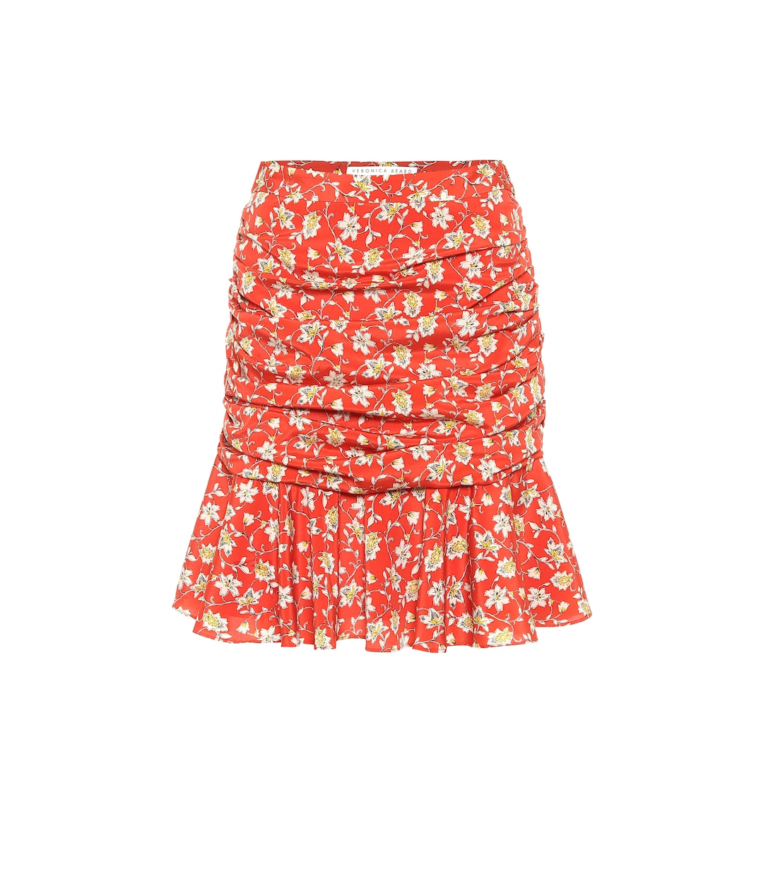 Minigonna Taras a stampa in seta stretch | Veronica Beard