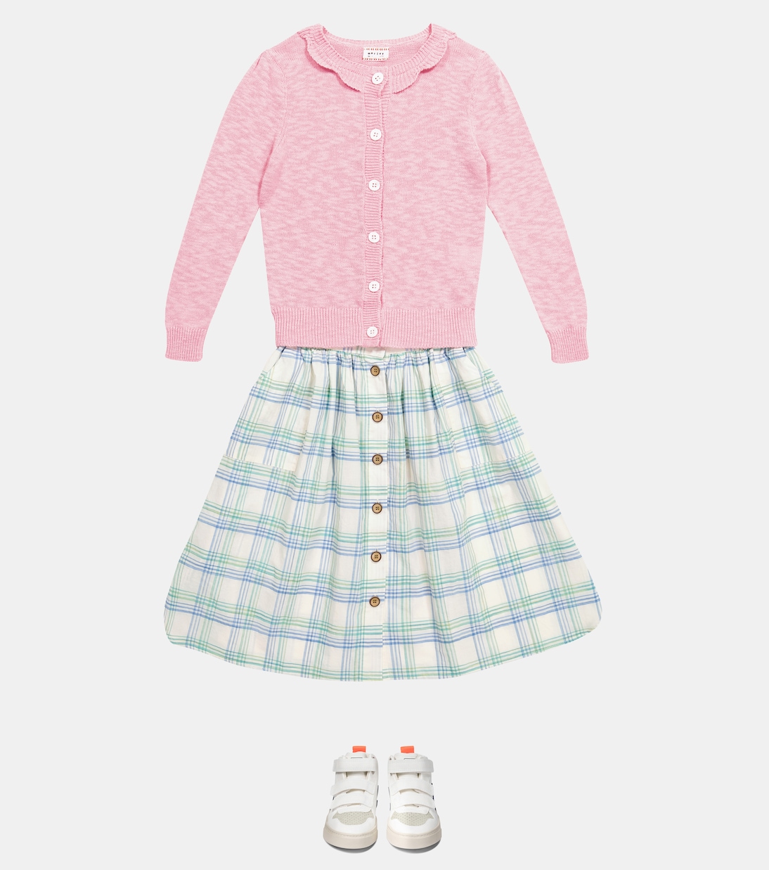 Lea Concord checked cotton skirt | Morley