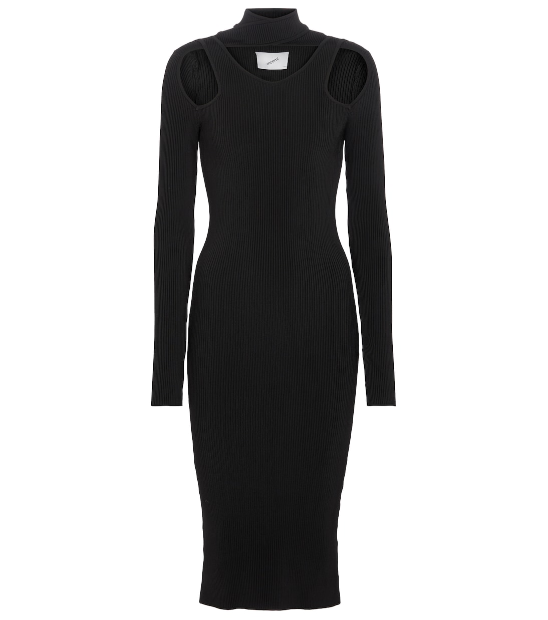 Cut-out ribbed-knit midi dress | Coperni