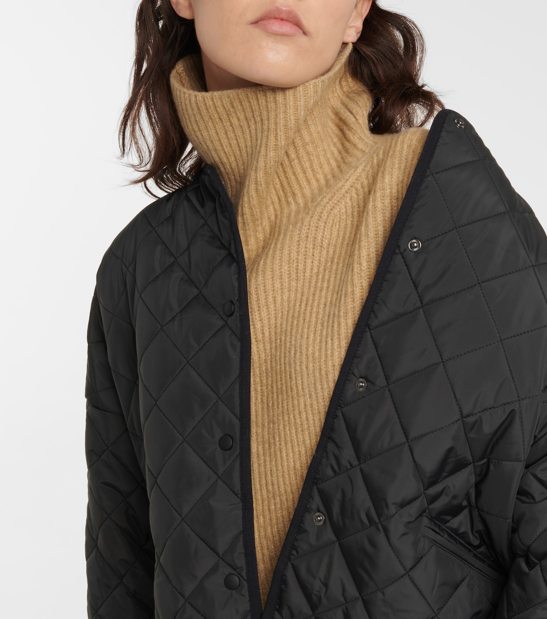 Quilted jacket in black Toteme Mytheresa