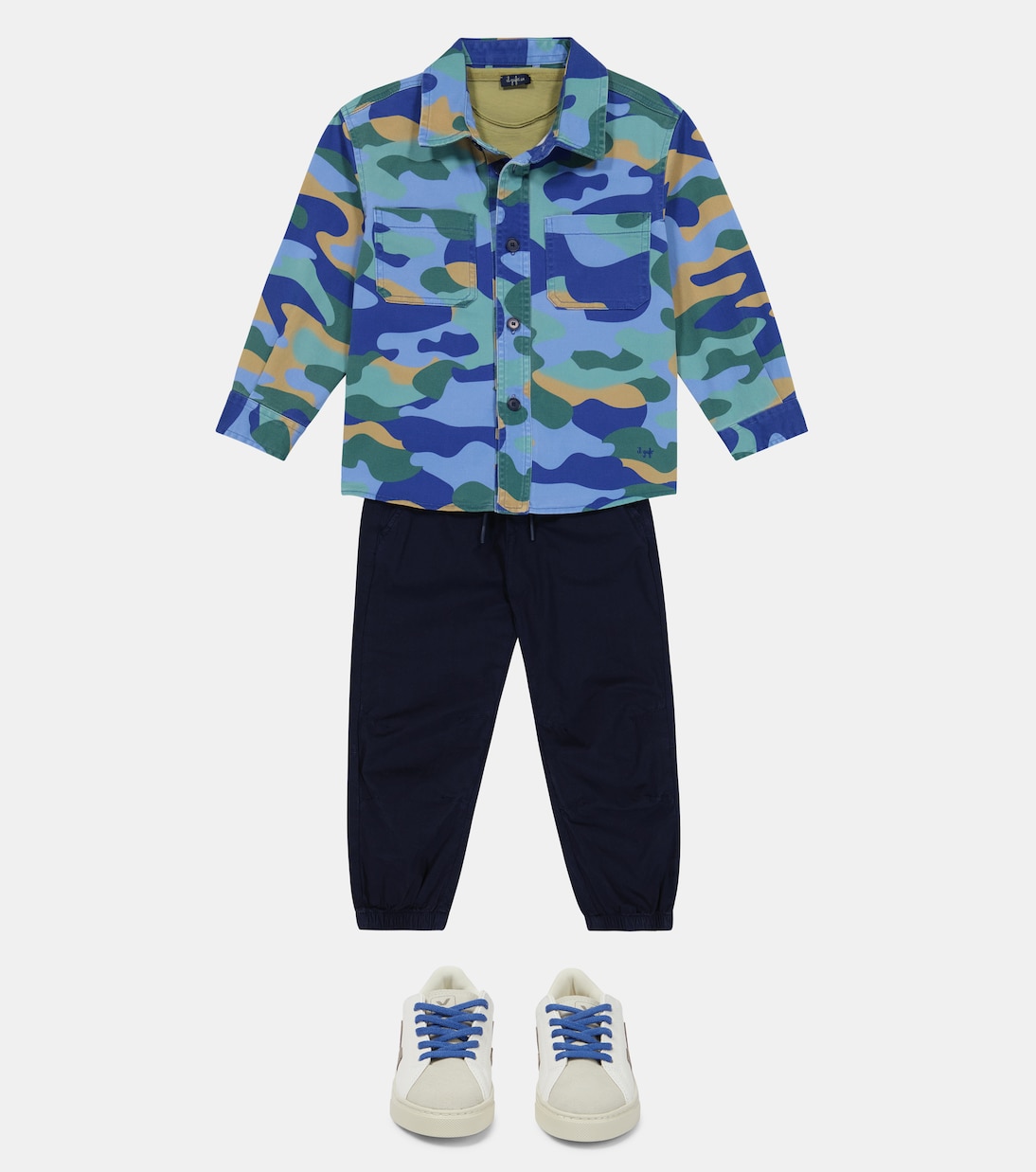 Camouflage printed twill shirt | Il Gufo