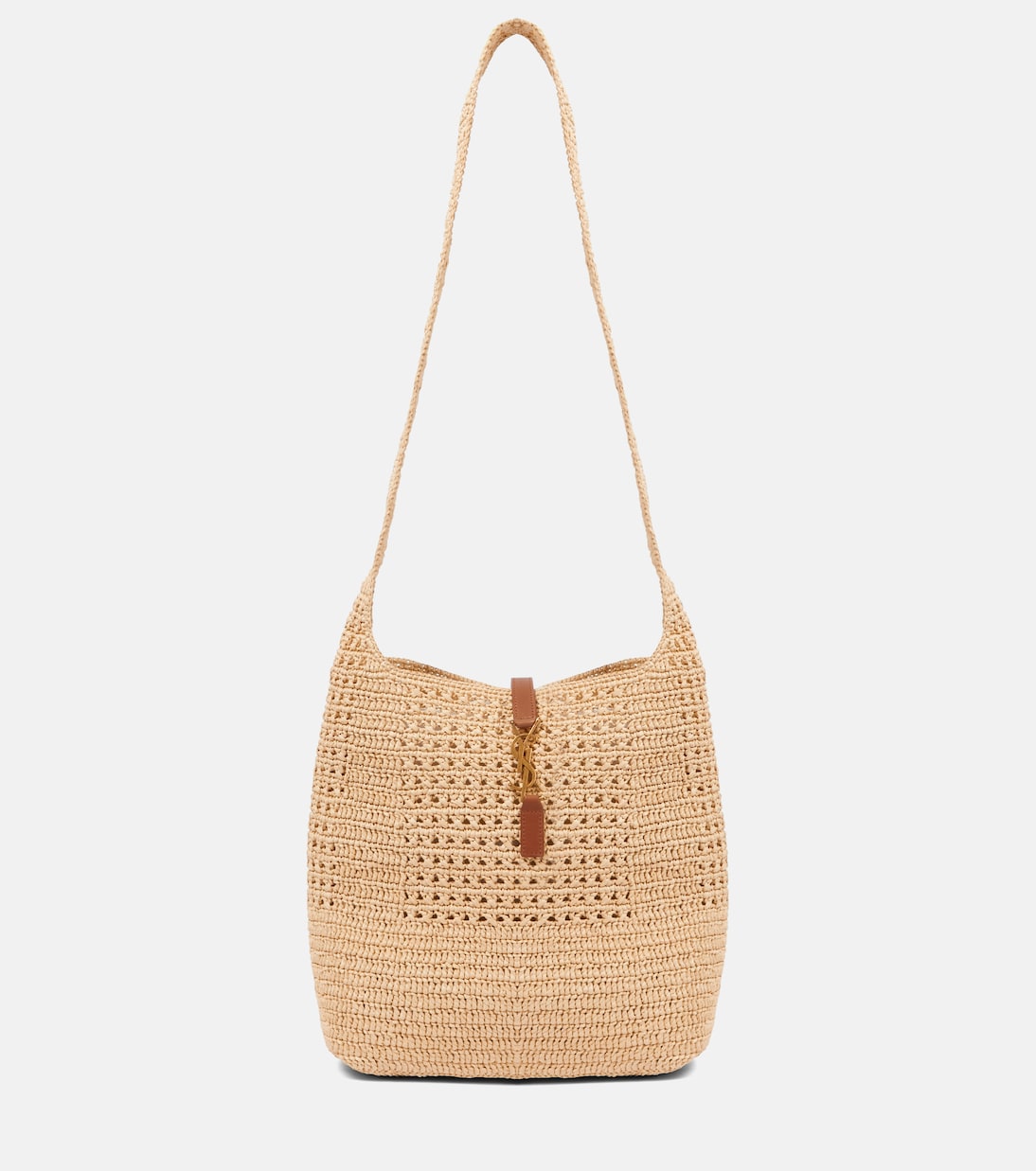 Schultertasche Le 5 à 7 Medium aus Raffiabast | Saint Laurent