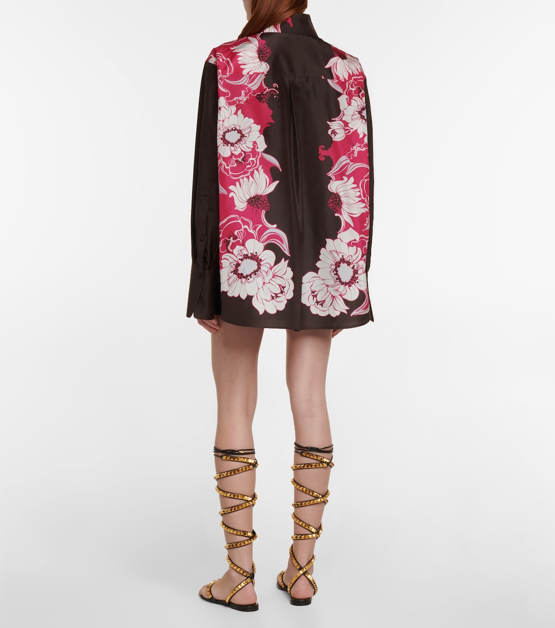 Camisa en tafetán de seda floral | Valentino
