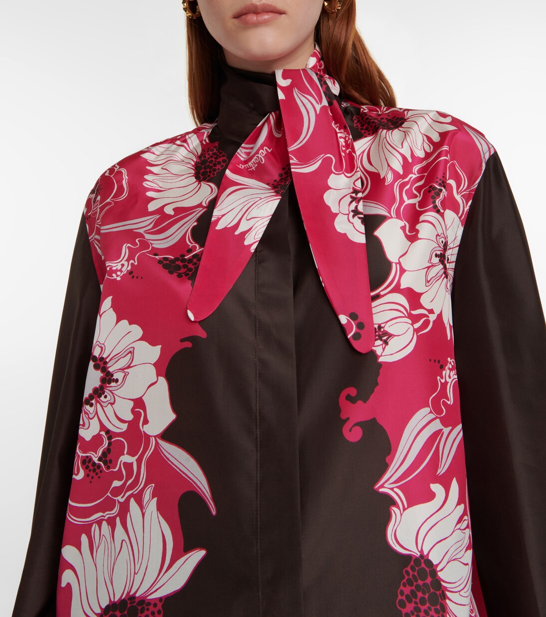 Camisa en tafetán de seda floral | Valentino