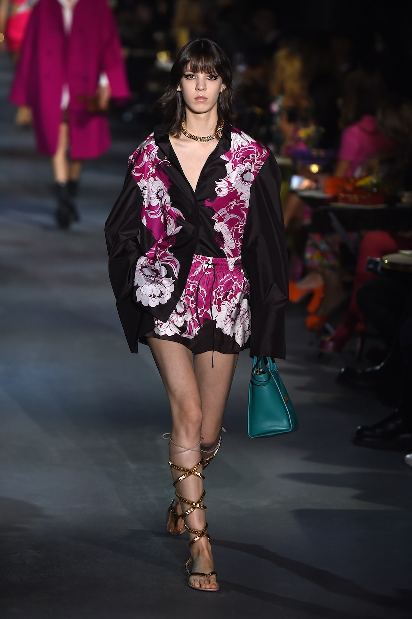 Camisa en tafetán de seda floral | Valentino