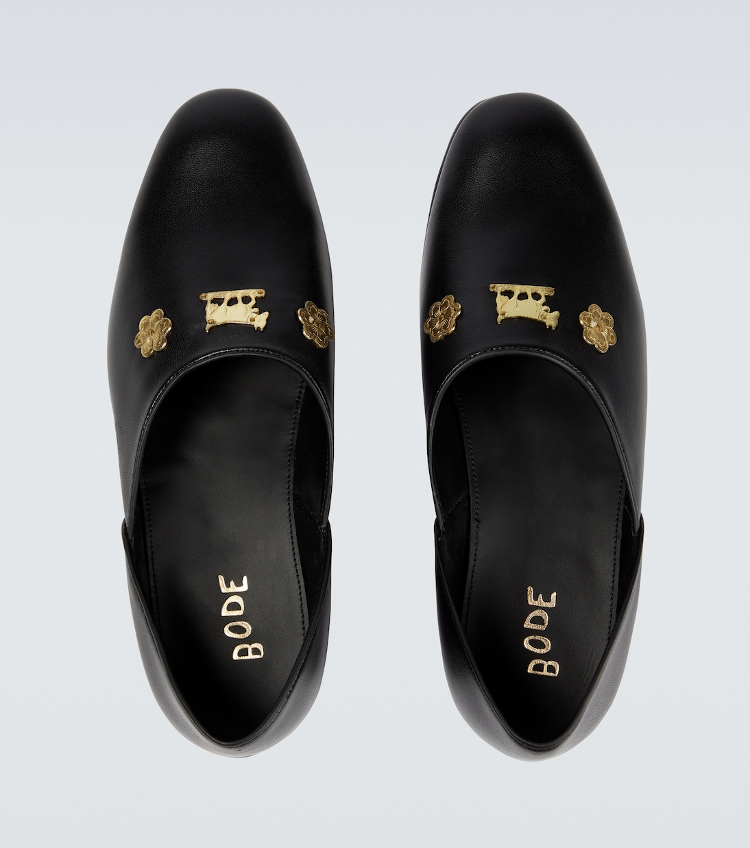 Verzierte Loafers Appenzeller House Shoe aus Leder | Bode