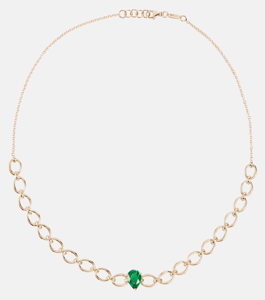 Collana Catena in oro 18kt con smeraldo | Nadine Aysoy