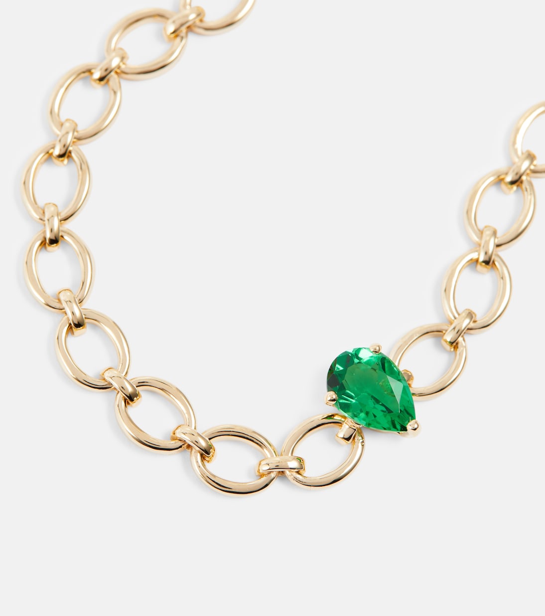 Collana Catena in oro 18kt con smeraldo | Nadine Aysoy