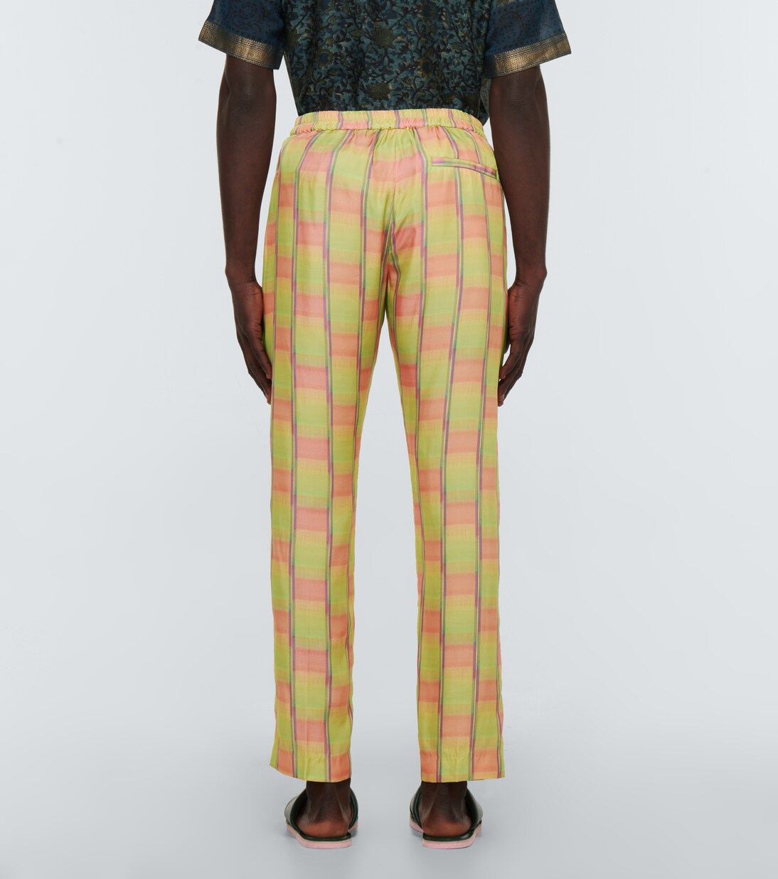 Checked straight pants | Dries Van Noten