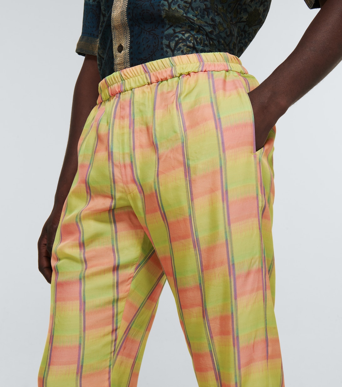 Checked straight pants | Dries Van Noten
