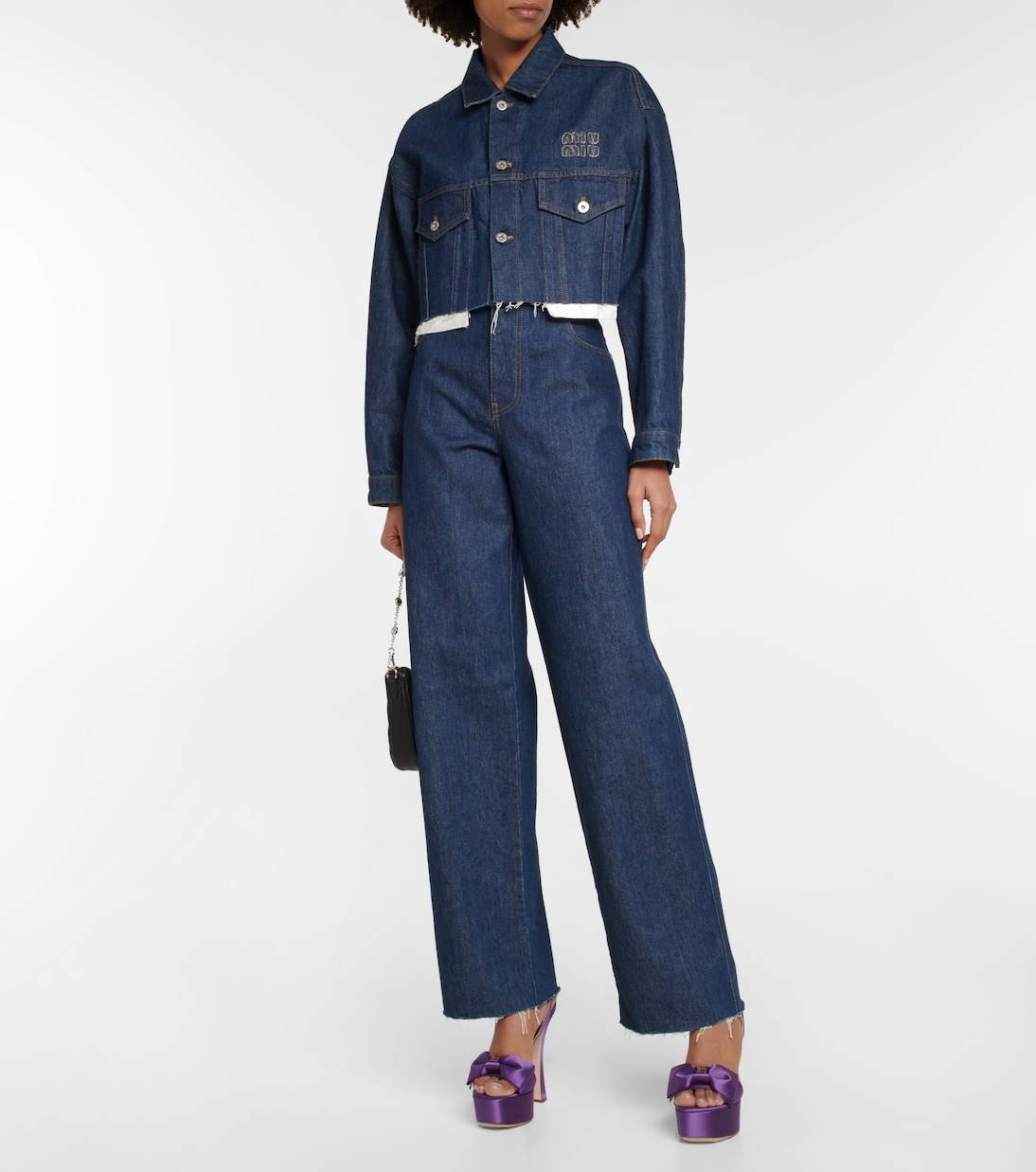 Sandali in raso con plateau | Miu Miu