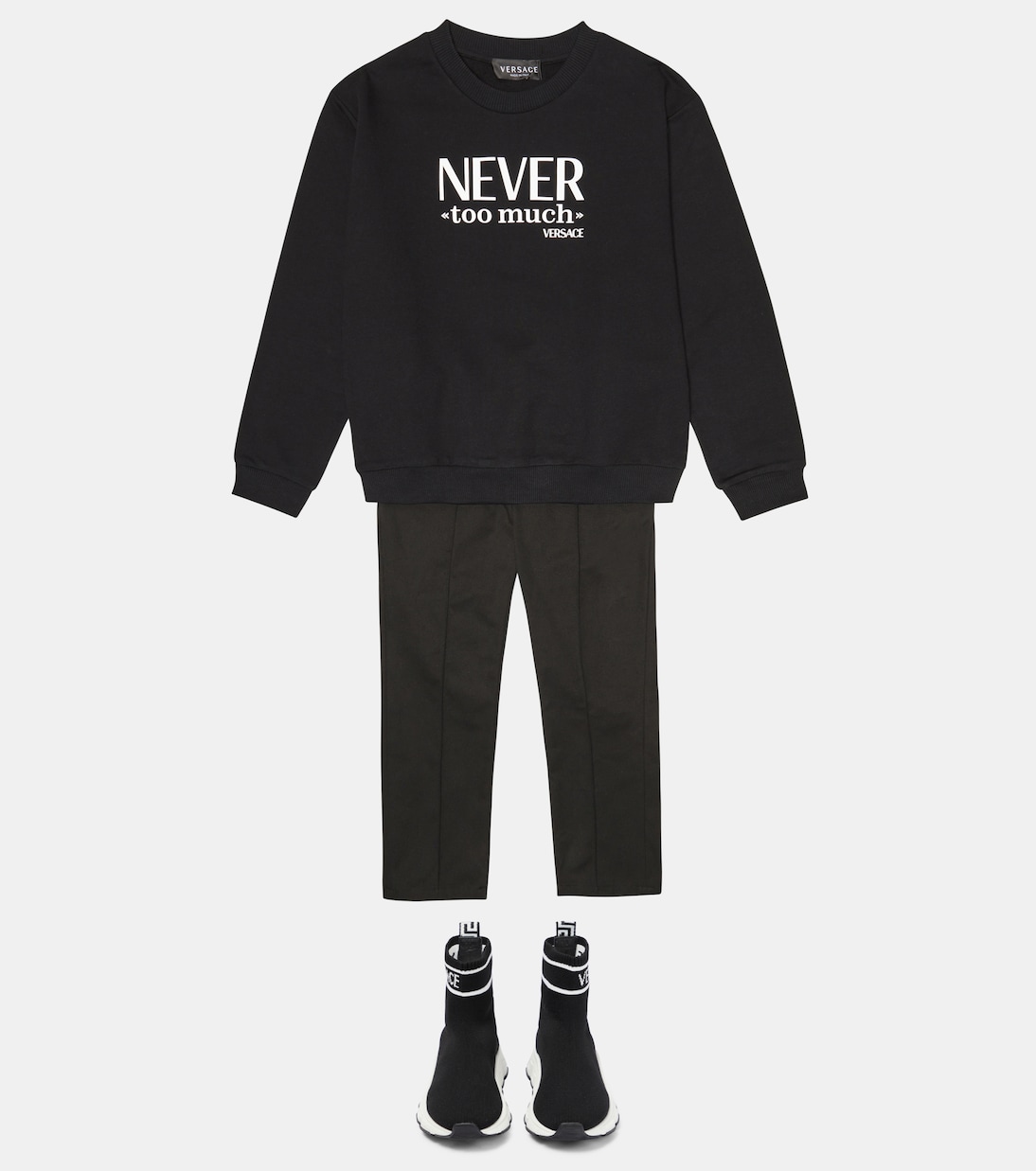 Printed cotton jersey sweatshirt | Versace Kids