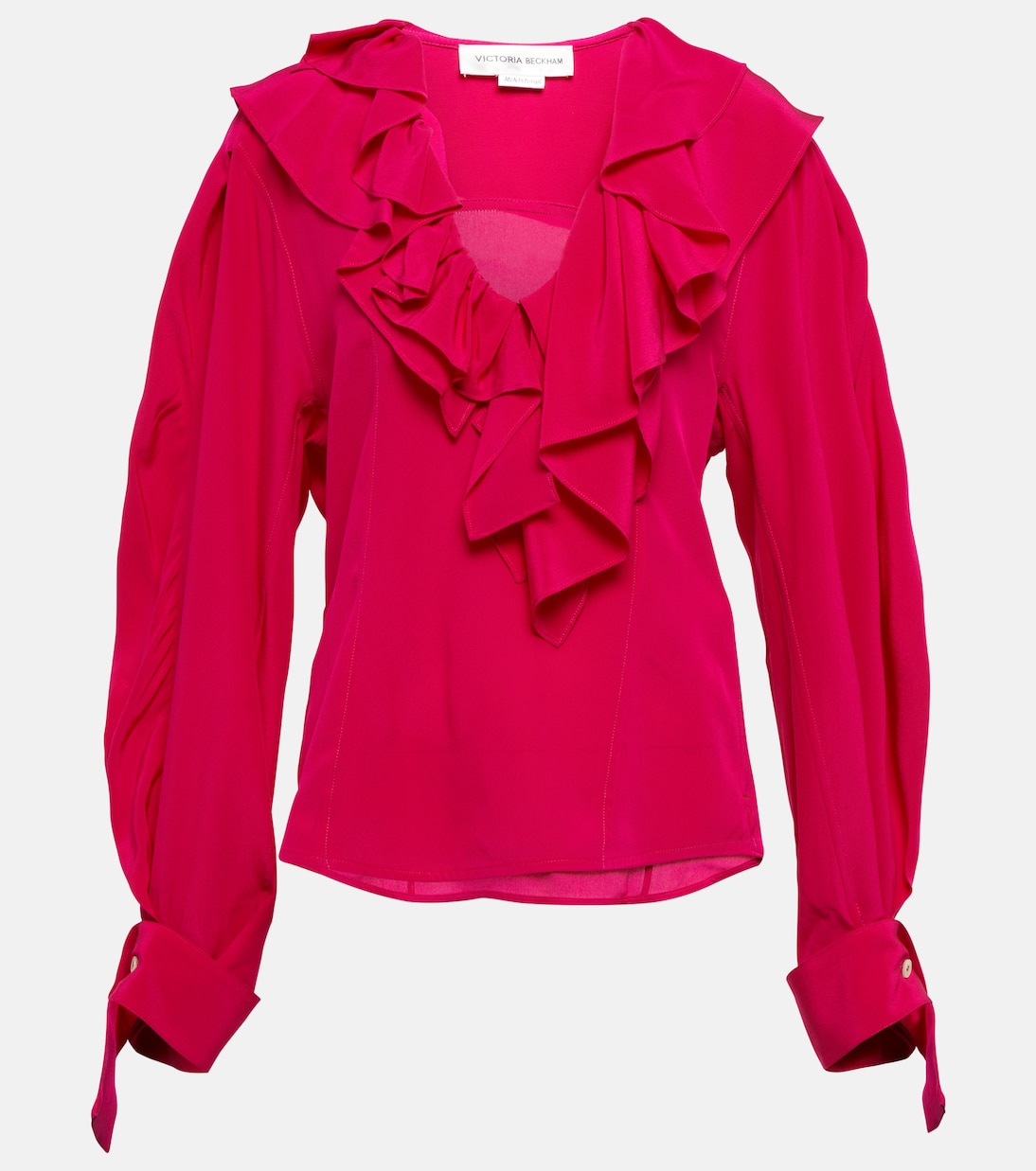 Ruffled silk crêpe de chine blouse | Victoria Beckham
