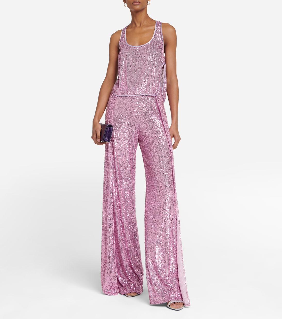 Pantaloni con paillettes a gamba larga | Tom Ford