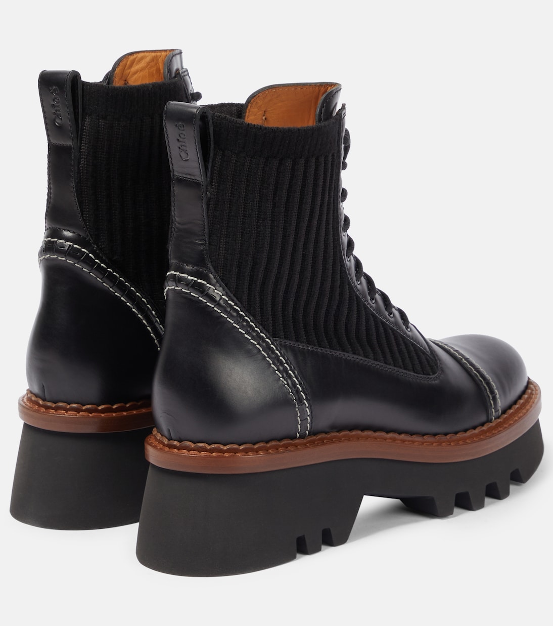 Schnürstiefel Owena aus Leder | Chloé