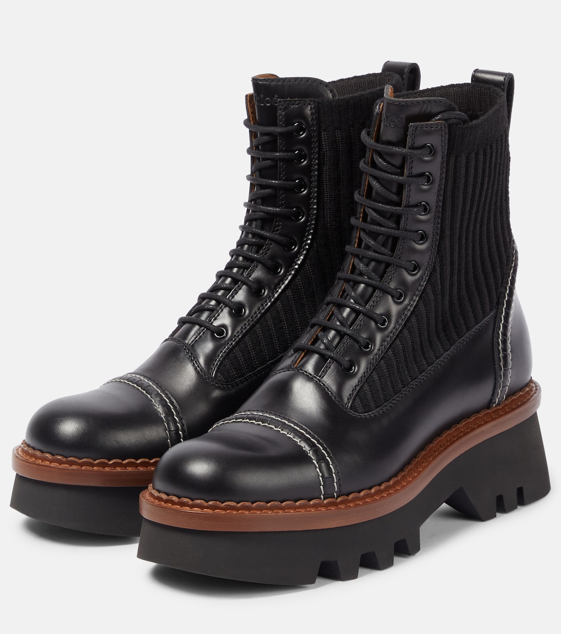 Schnürstiefel Owena aus Leder | Chloé