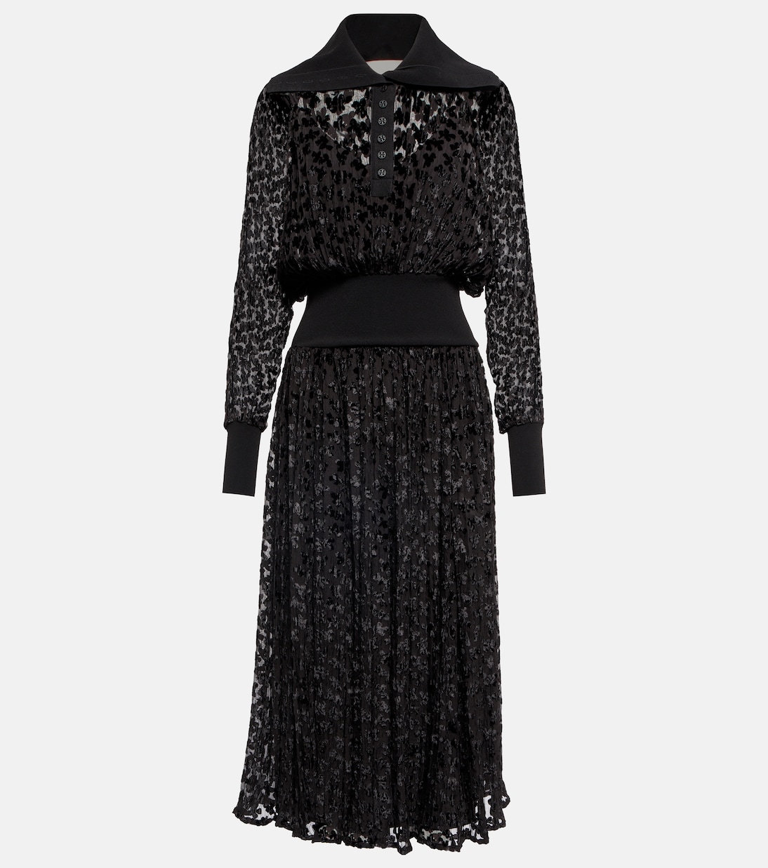Robe midi en velours | Tory Burch