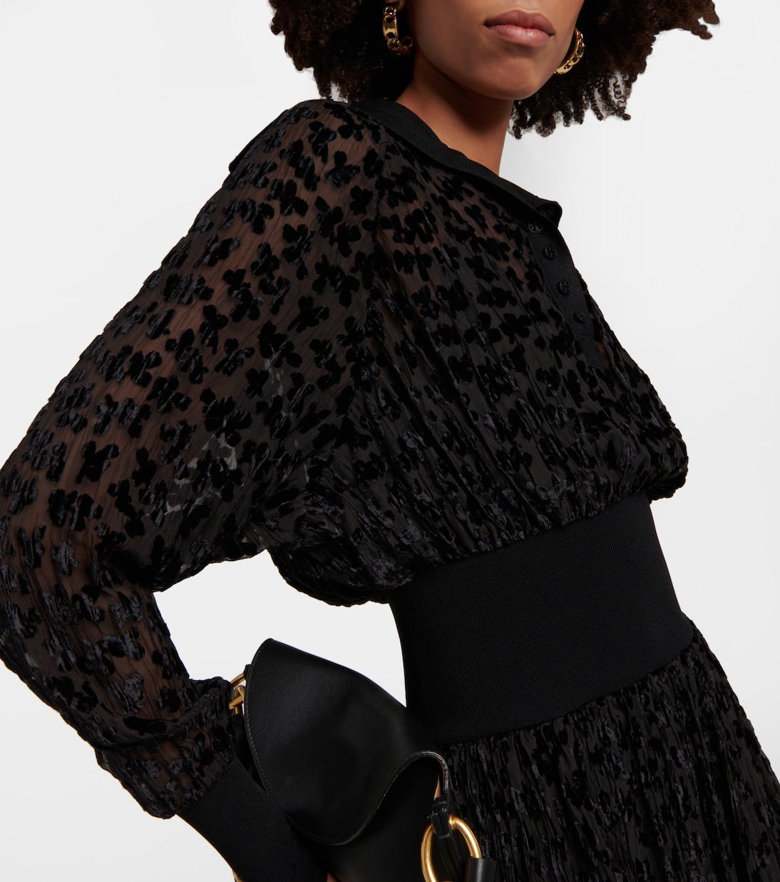 Robe midi en velours | Tory Burch