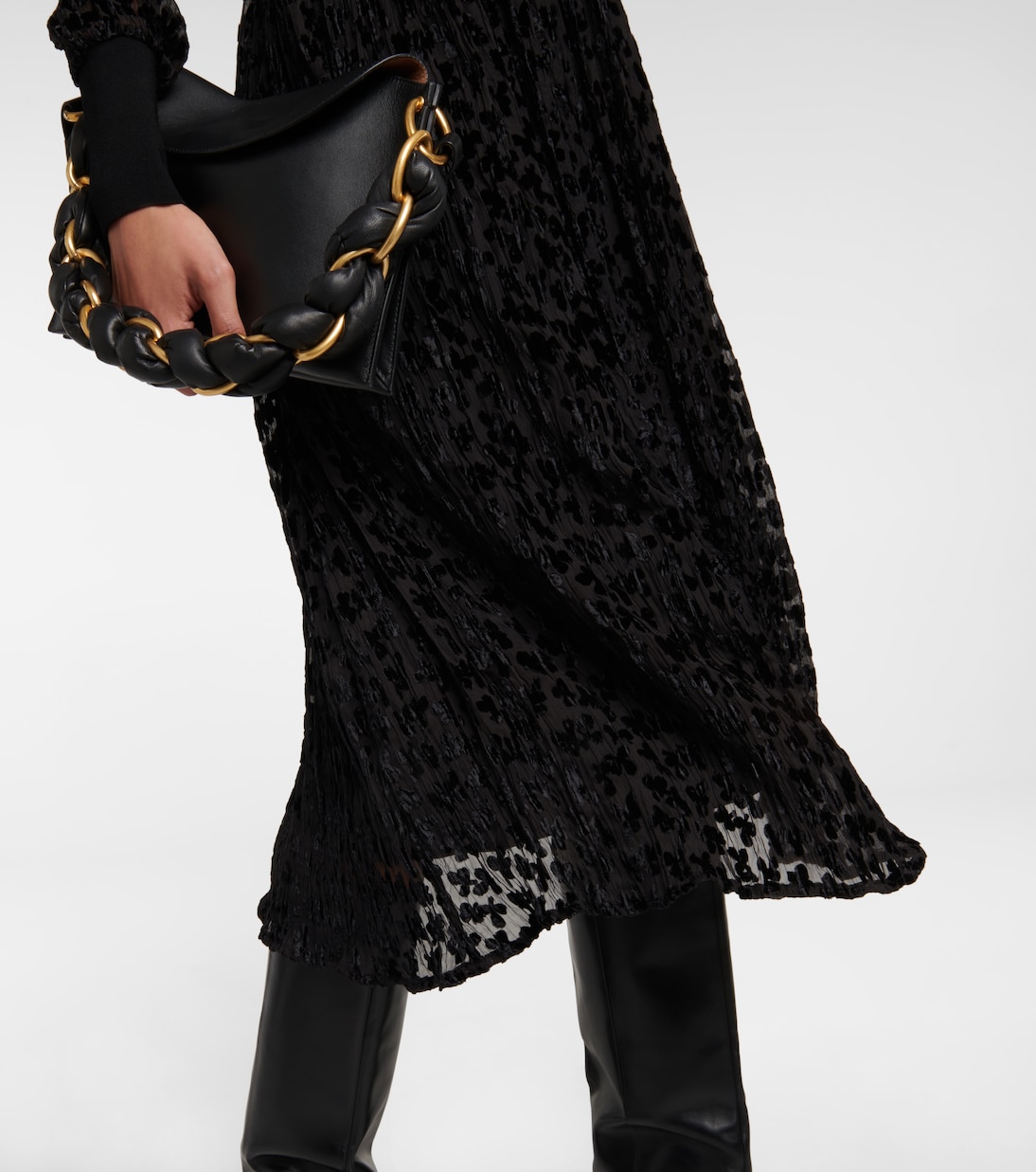 Robe midi en velours | Tory Burch