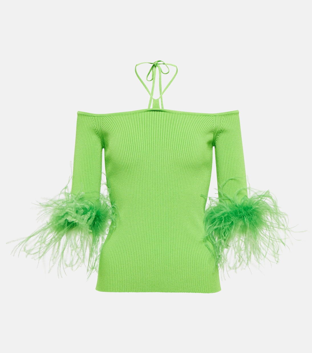 Top in maglia con piume | Giuseppe di Morabito
