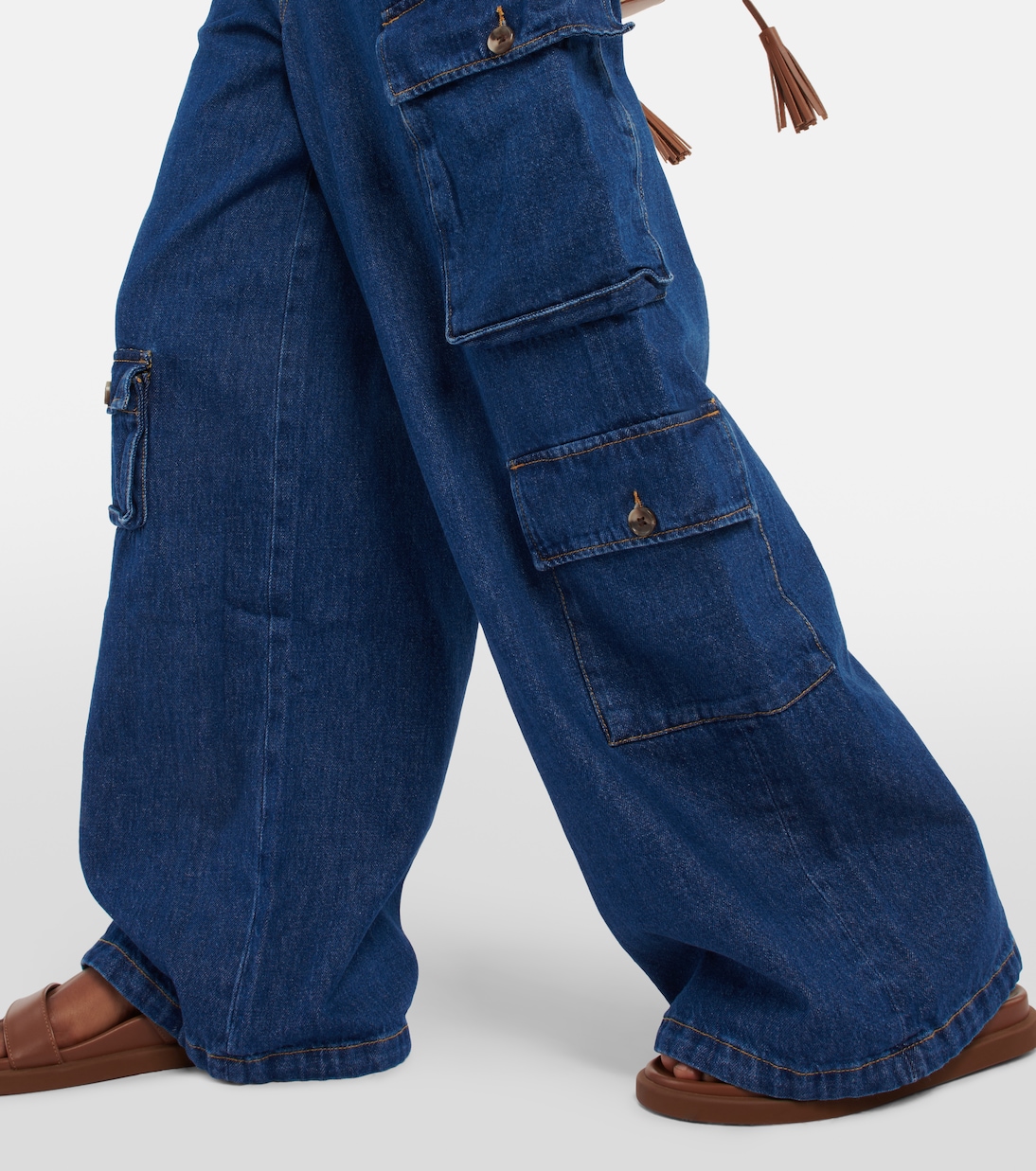 High-Rise-Cargohose Hailey aus Denim | The Frankie Shop