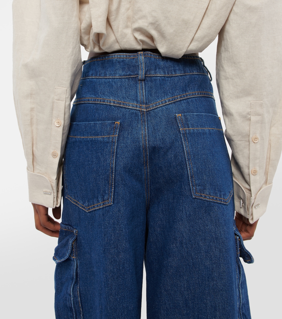 High-Rise-Cargohose Hailey aus Denim | The Frankie Shop