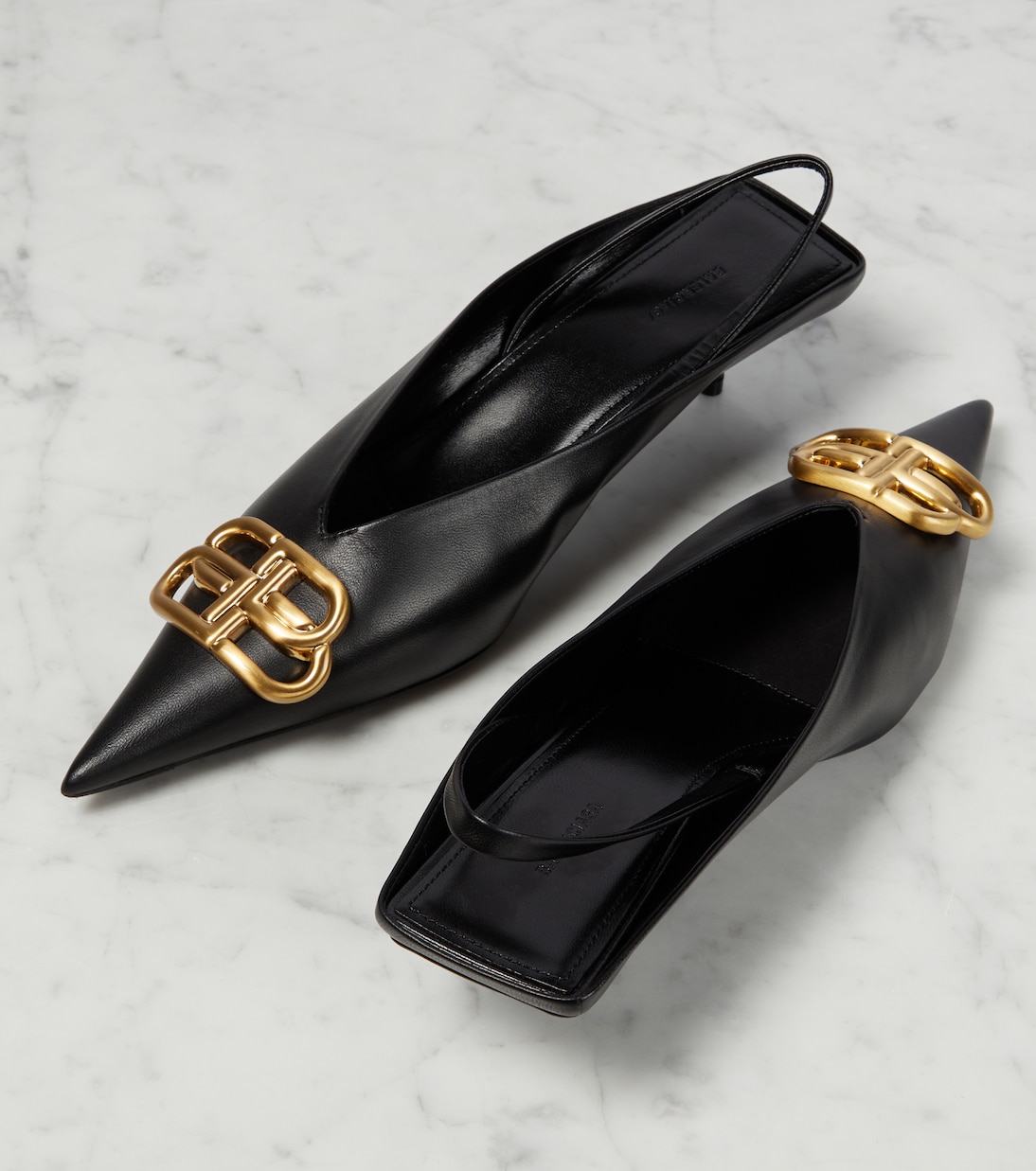 Square Knife BB slingback mules | Balenciaga