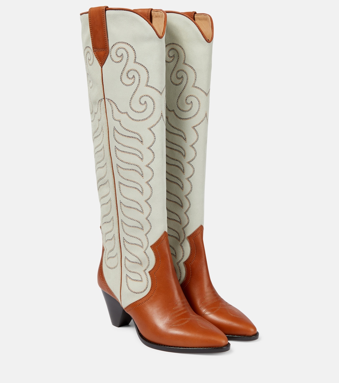 Botas cowboy Liela de piel y ante | Isabel Marant
