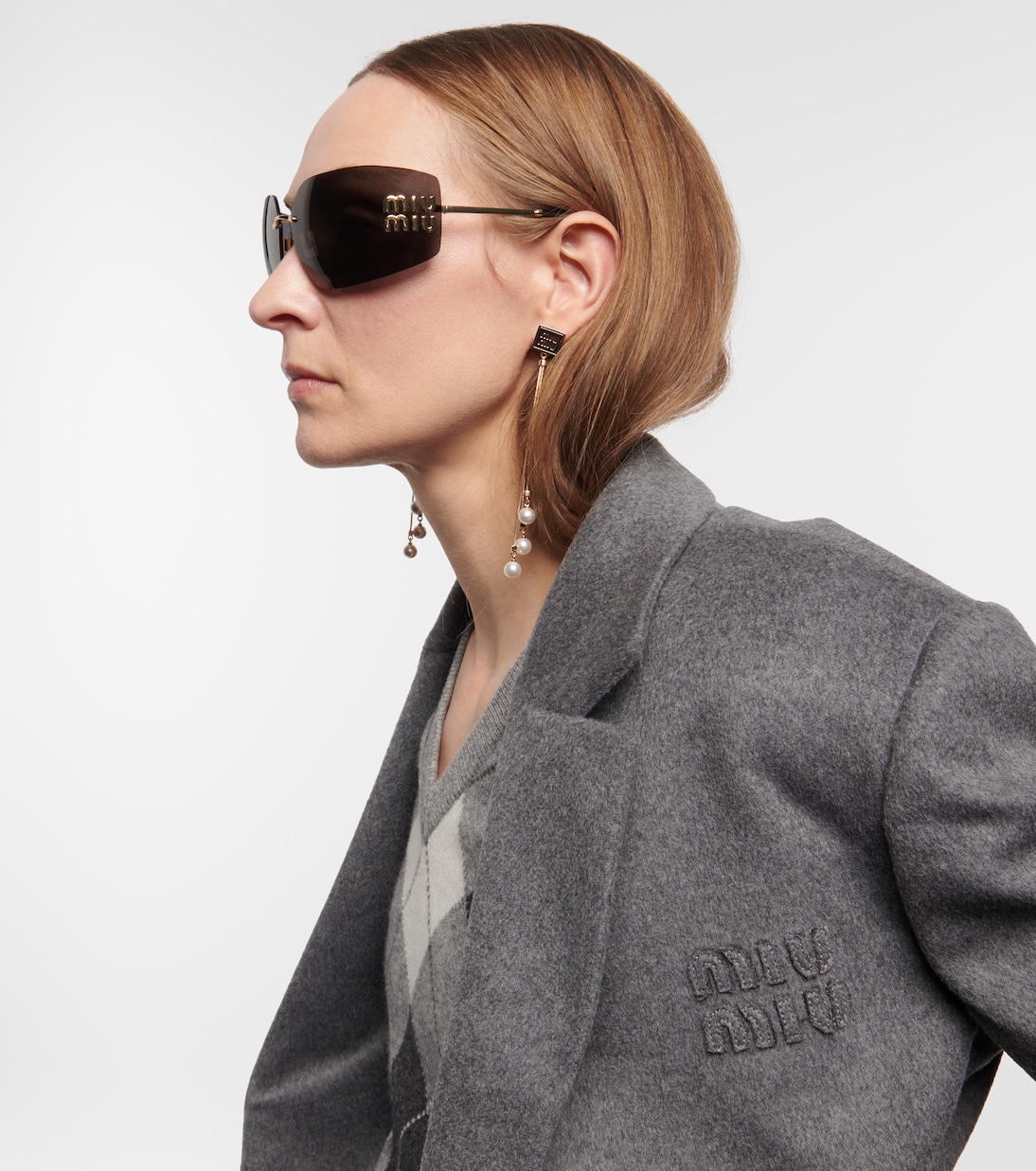 Logo rectangular sunglasses  | Miu Miu