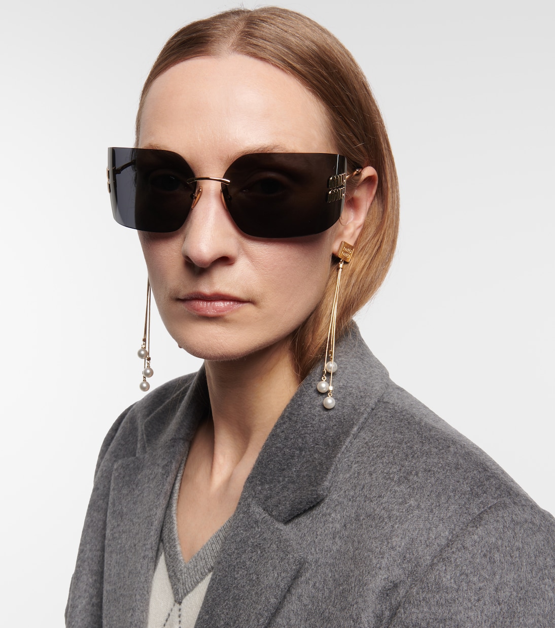 Logo rectangular sunglasses  | Miu Miu