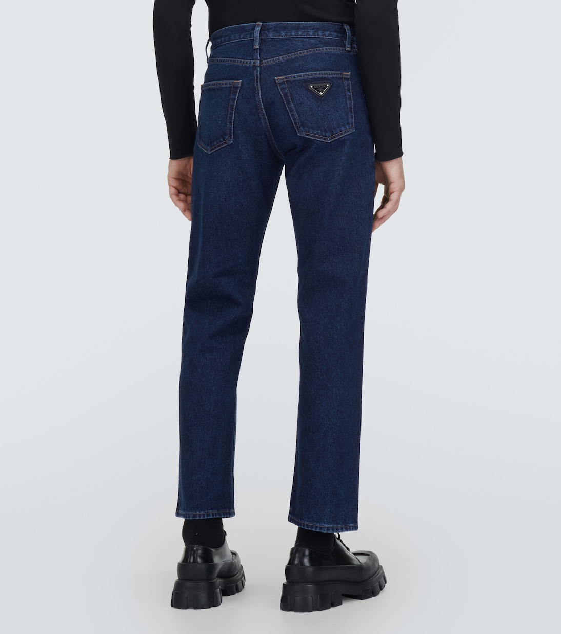 Jeans regular a vita media | Prada