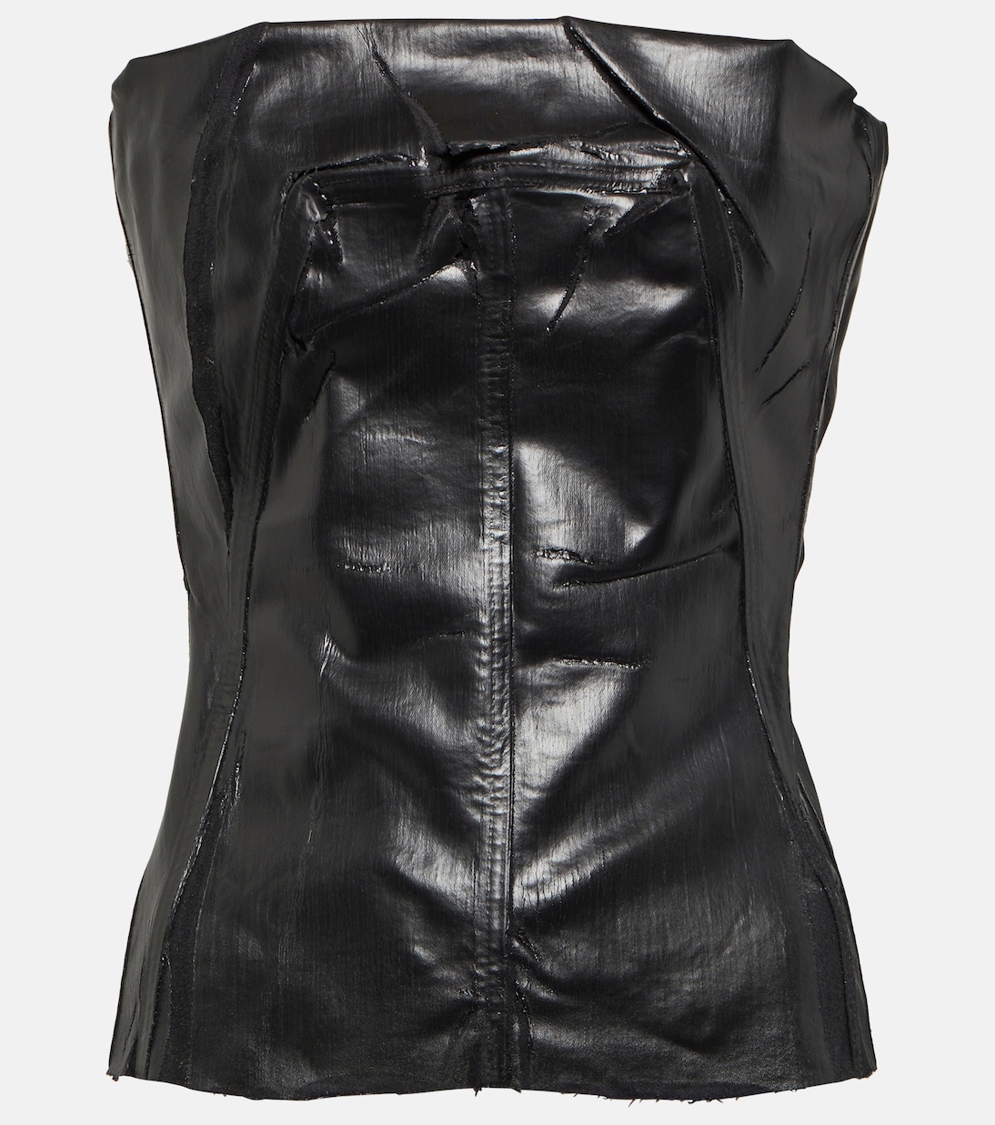 Coated denim bustier  | Rick Owens
