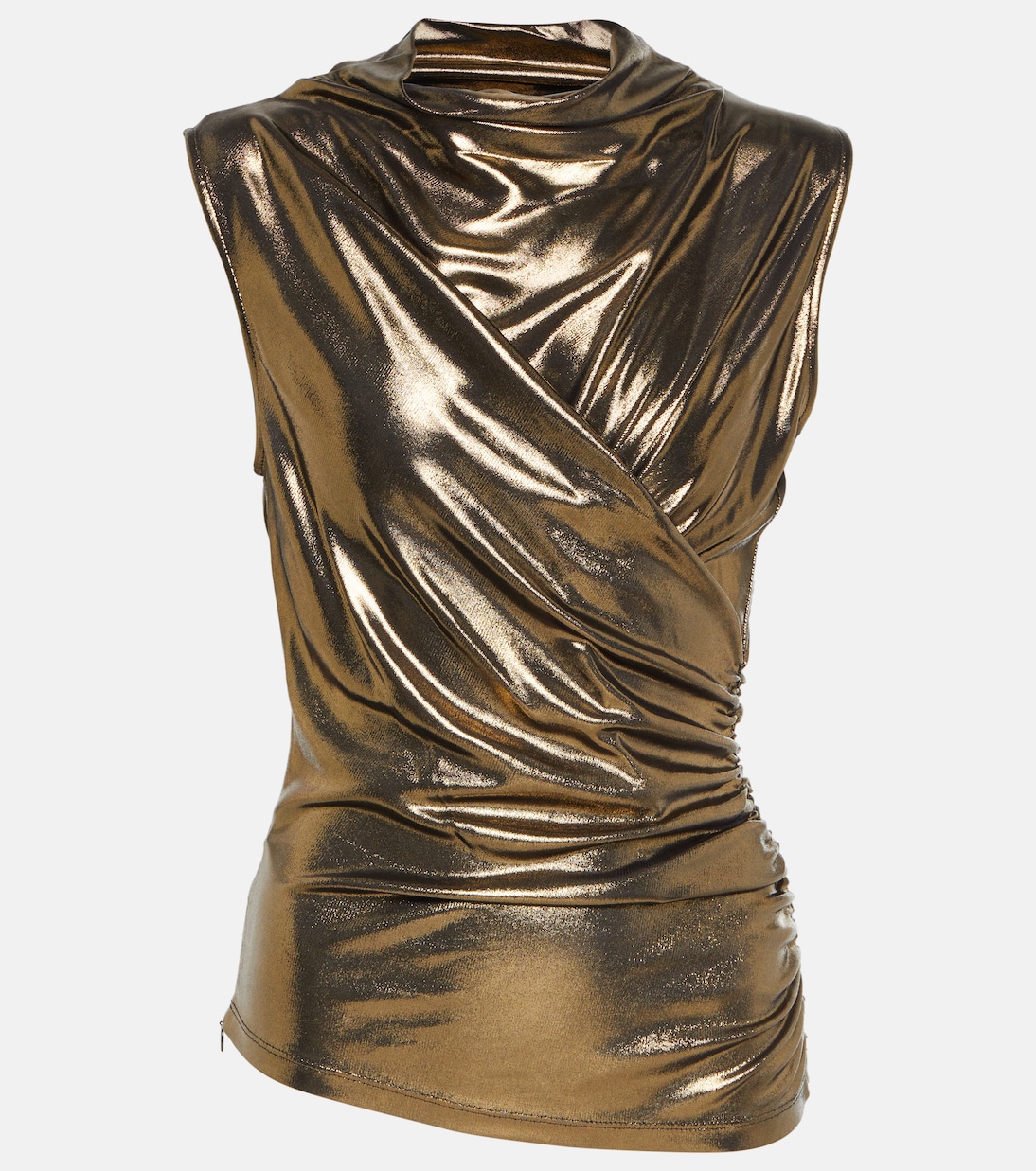 Draped metallic top | Blumarine