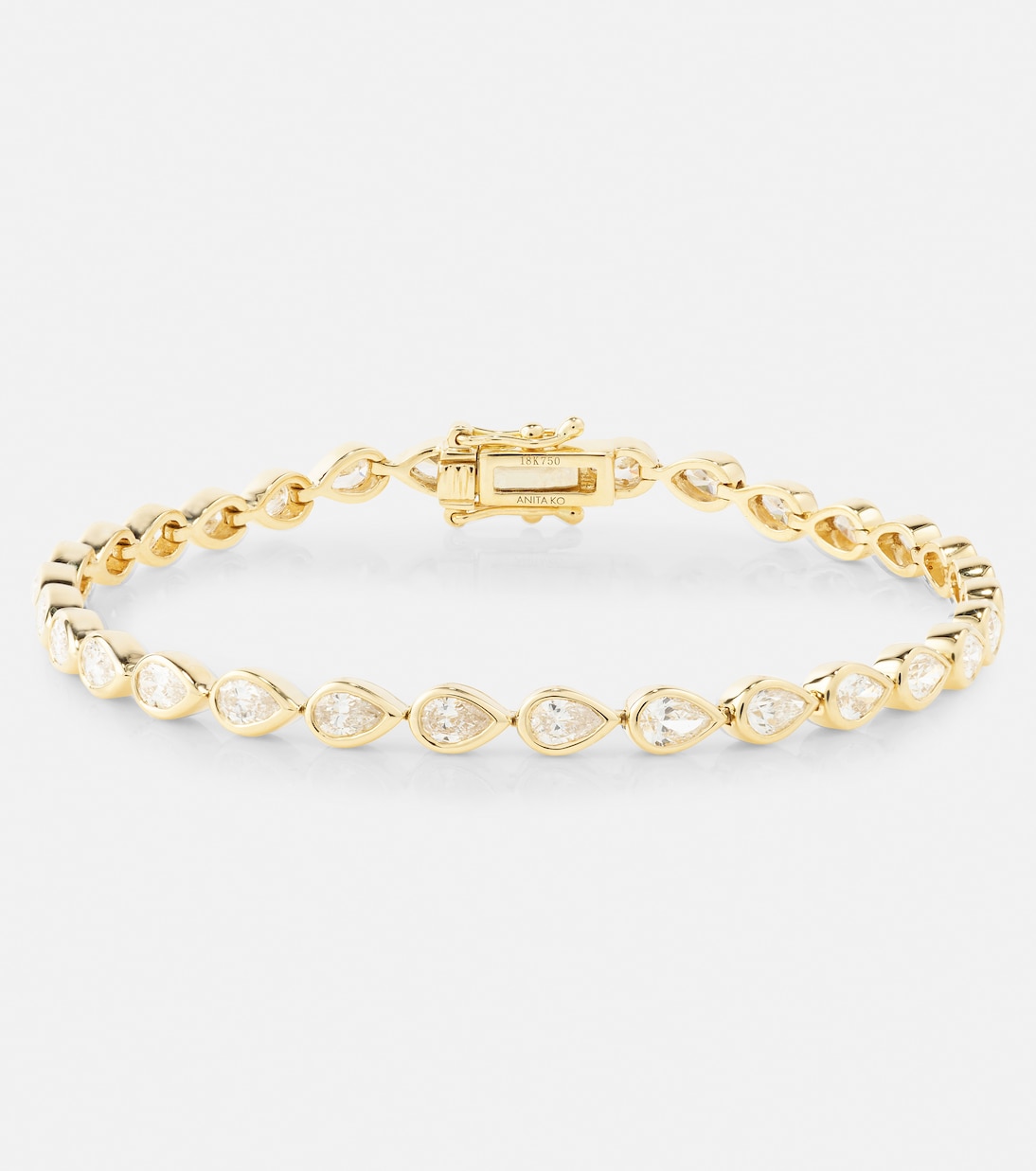 Bracciale in oro 18kt con diamanti, stile tennis, design moderno per giovani - ANITA KO