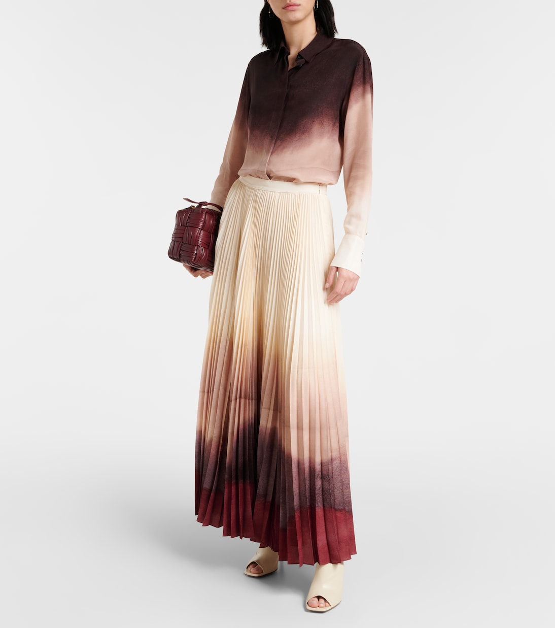 Sif pleated ombré maxi skirt | Altuzarra