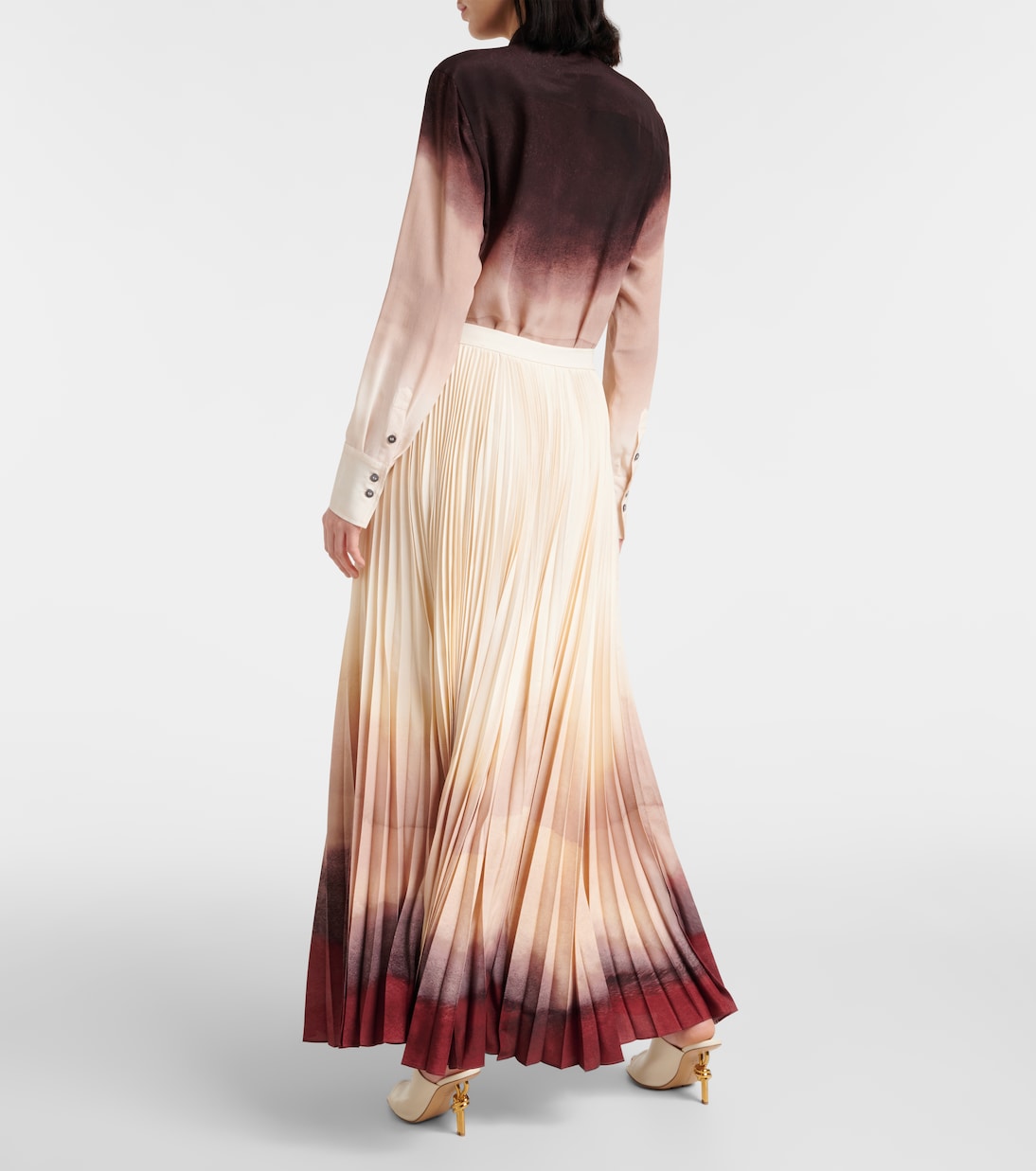 Sif pleated ombré maxi skirt | Altuzarra