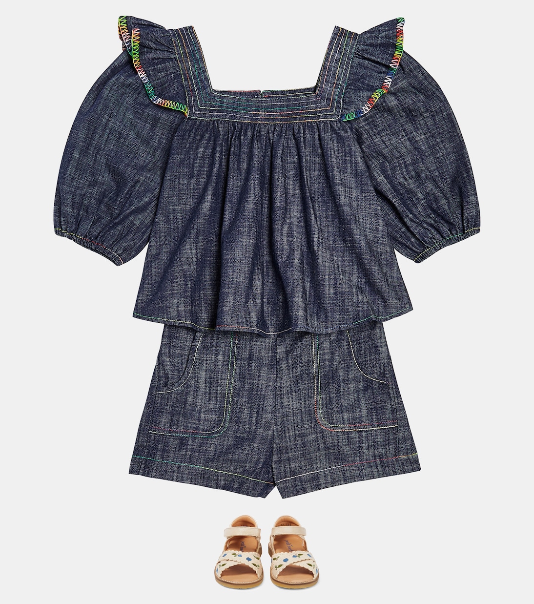 Alight denim shorts | Zimmermann Kids