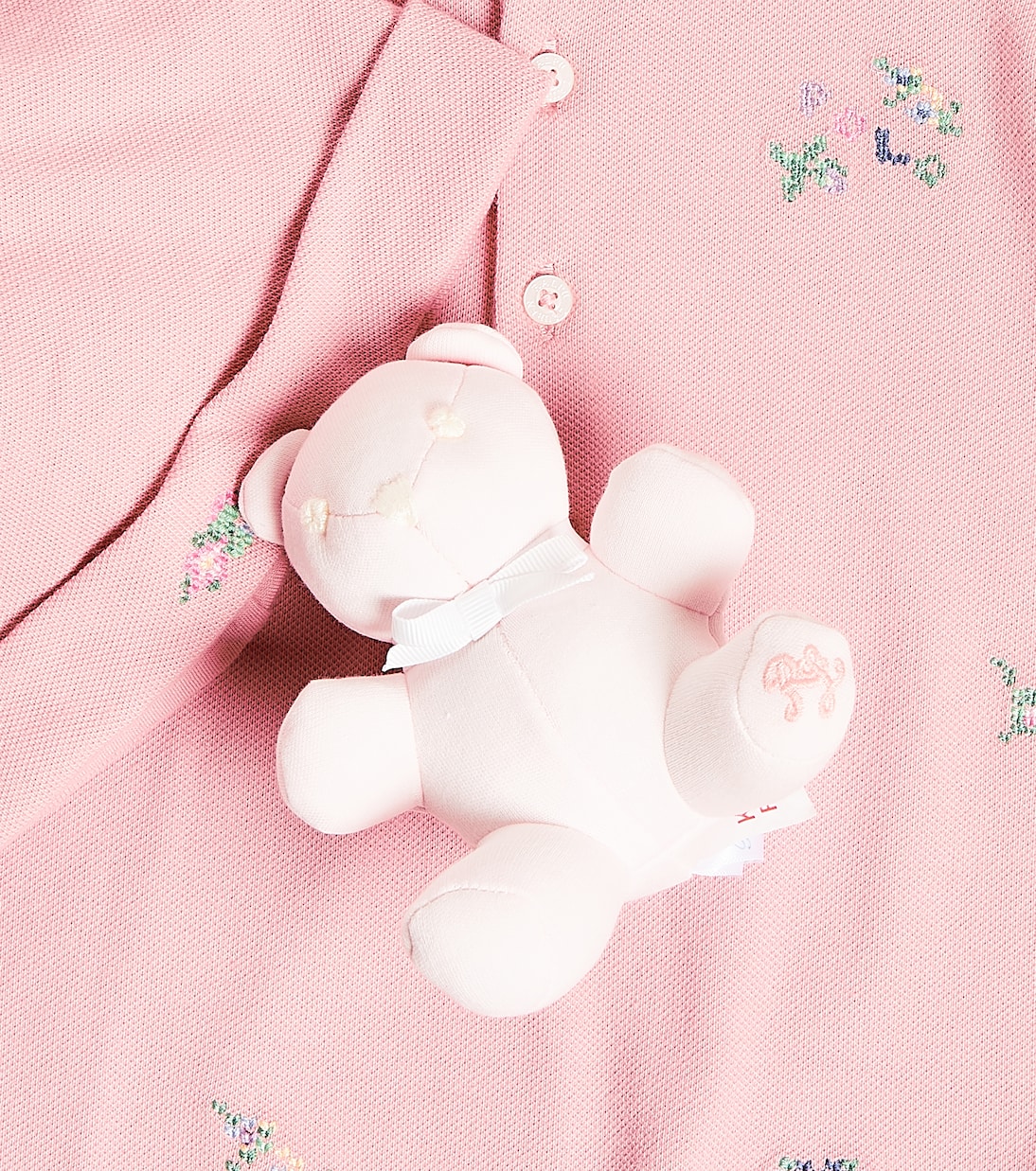 Baby cotton onesie, hat, and teddy bear set | Polo Ralph Lauren Kids