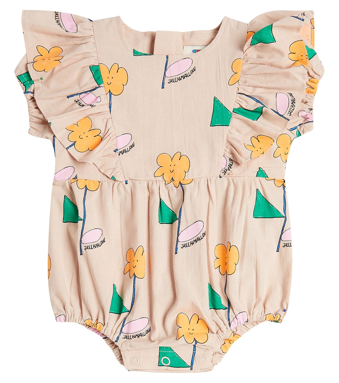Bebé - body Orange Flower de algodón | Jellymallow