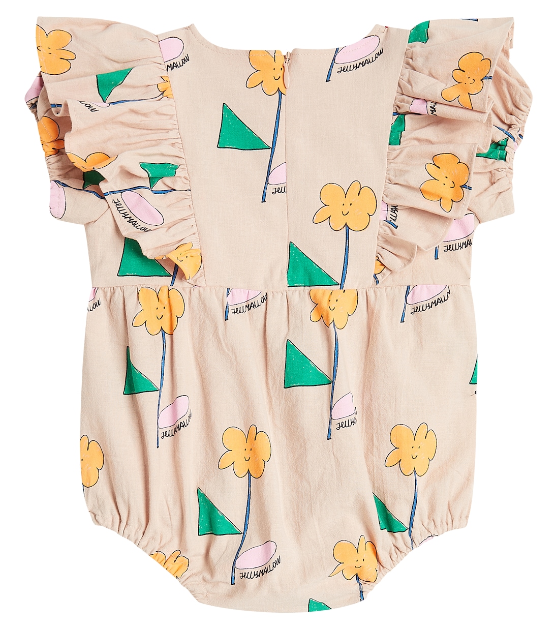 Bebé - body Orange Flower de algodón | Jellymallow