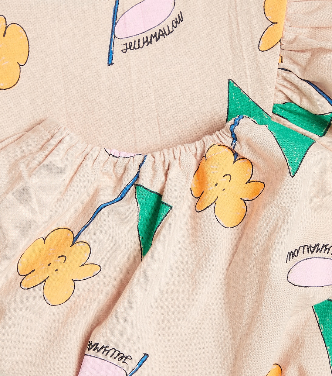 Bebé - body Orange Flower de algodón | Jellymallow