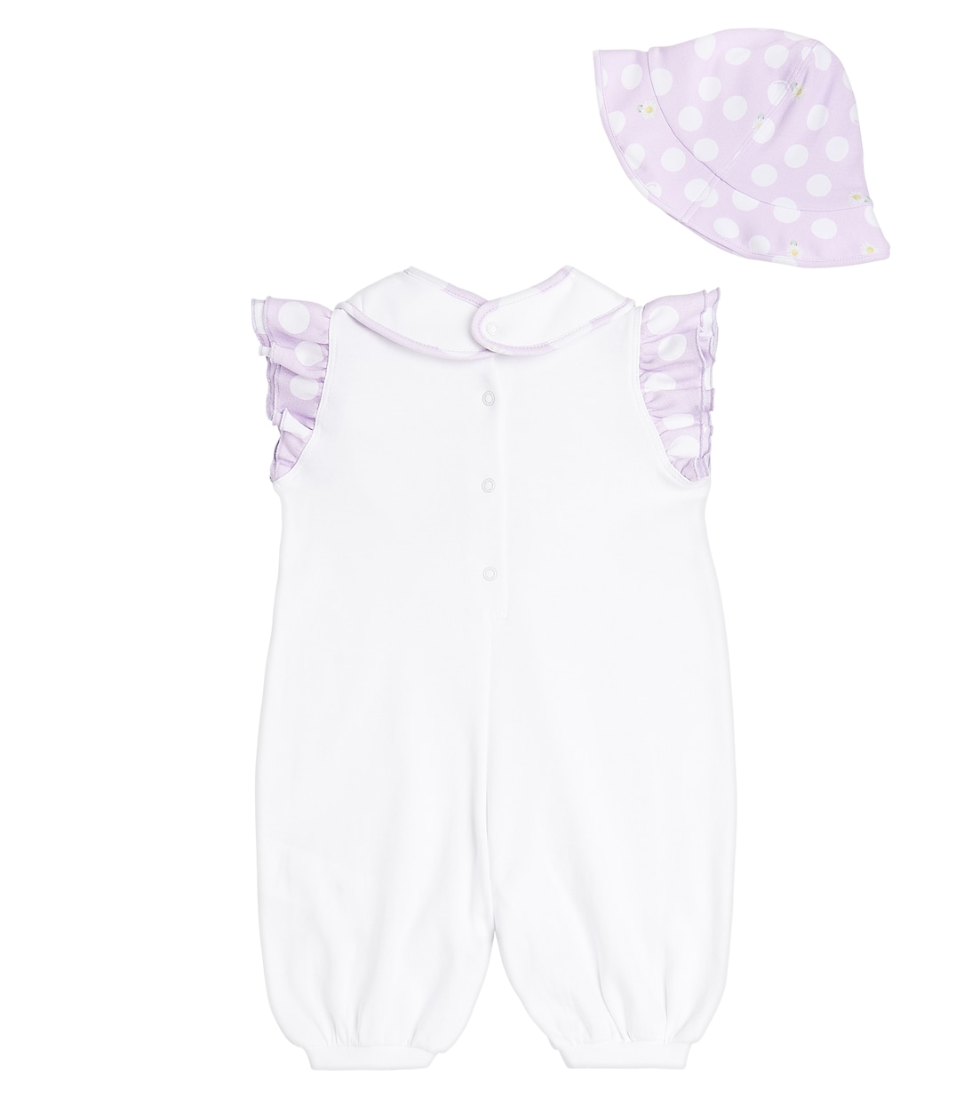 Bébé – Set grenouillère, bavoir et chapeau bob | Monnalisa