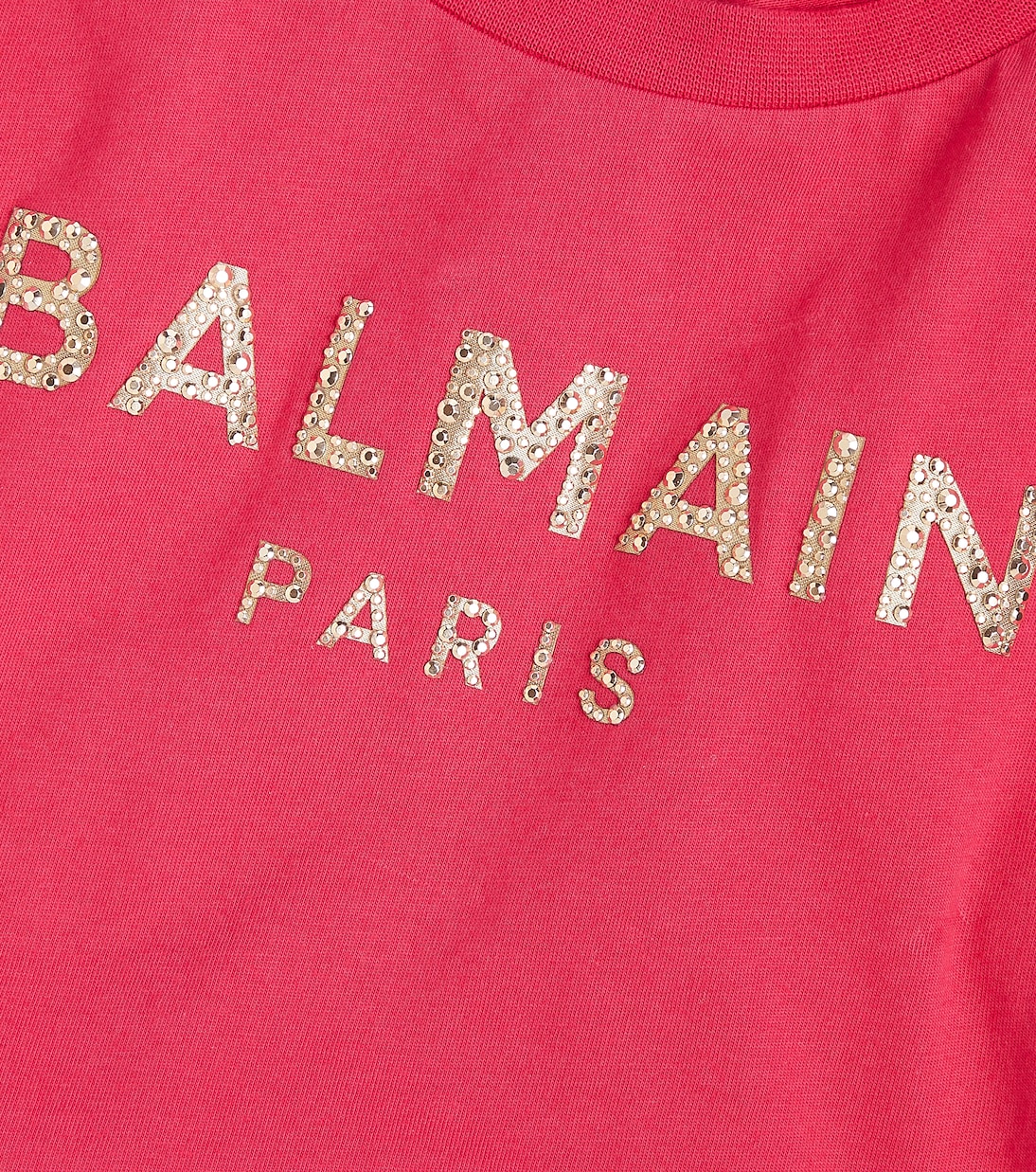 T-shirt in jersey di cotone con logo | Balmain Kids