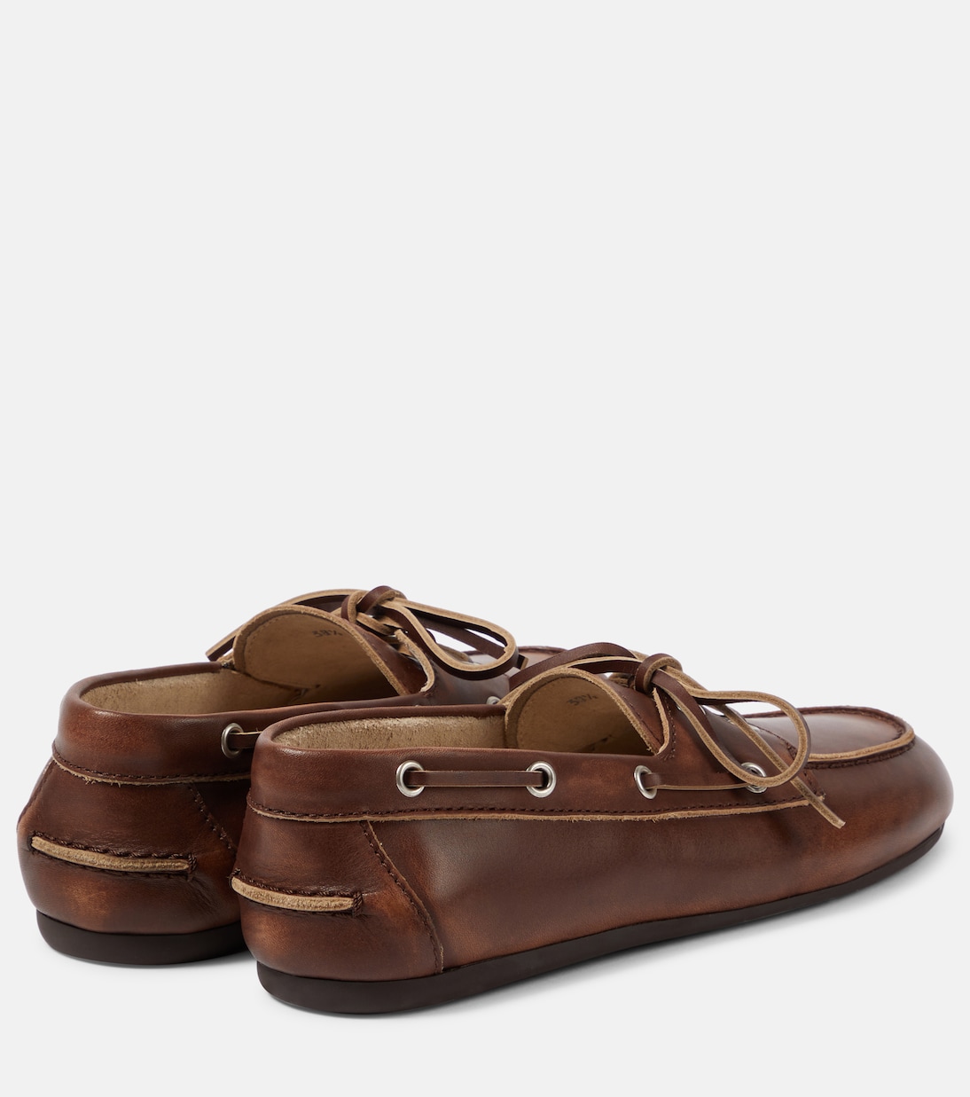 Chaussures bateau en cuir | Miu Miu
