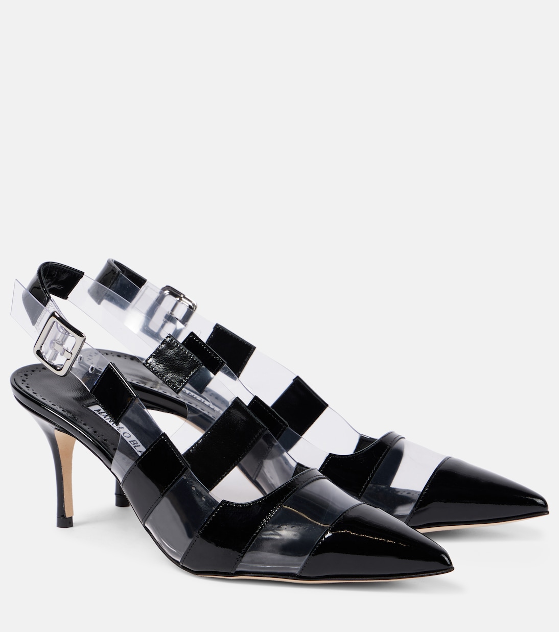 Escarpins Uxra en cuir verni et PVC | Manolo Blahnik