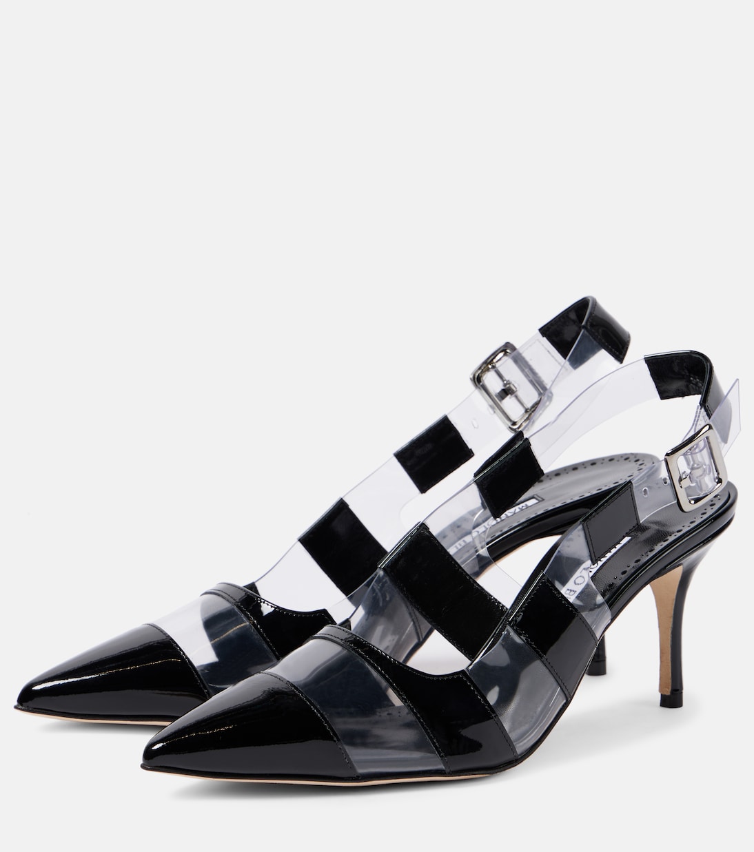 Escarpins Uxra en cuir verni et PVC | Manolo Blahnik