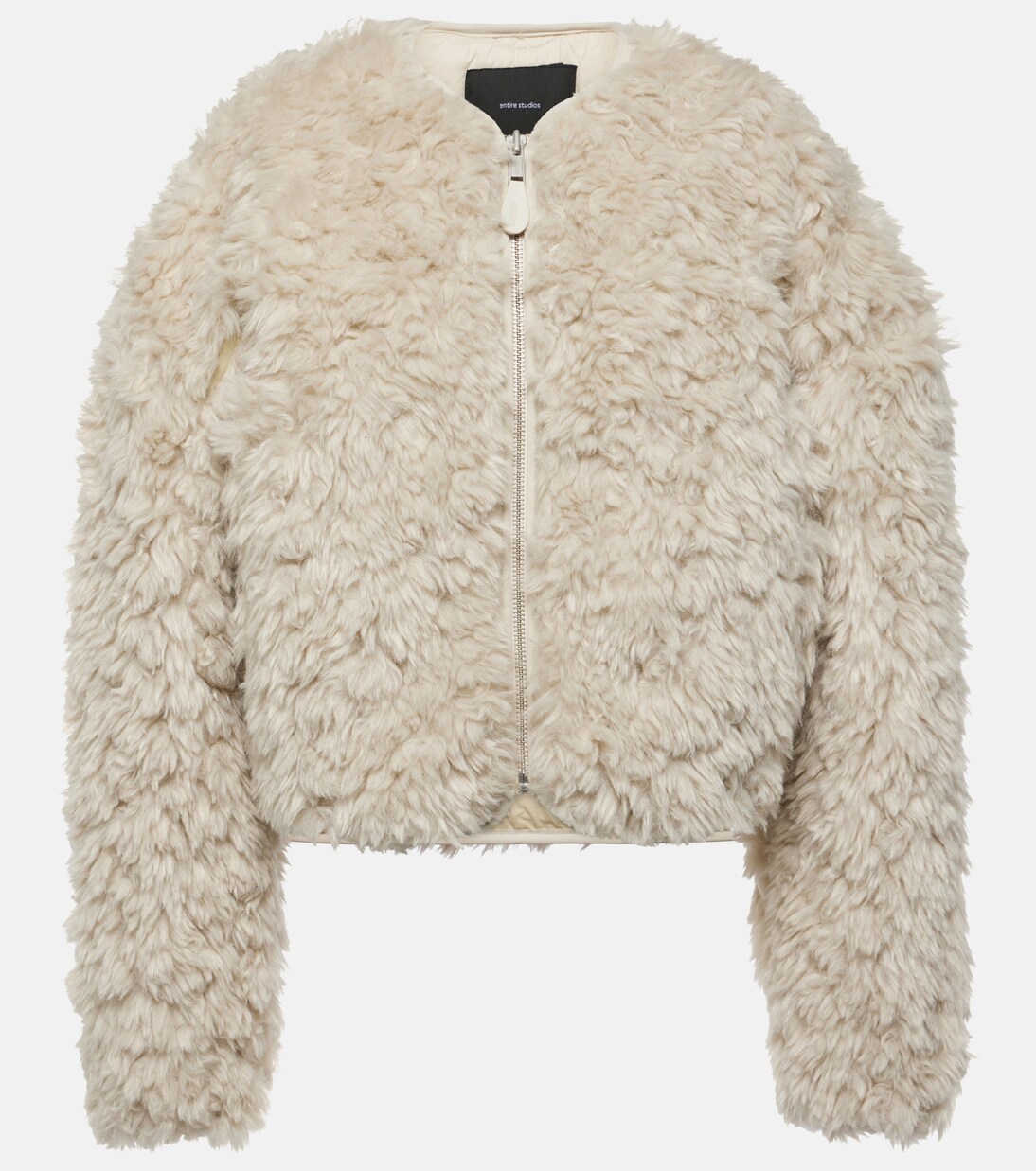 Shaggy faux fur jacket in beige Entire Studios Mytheresa