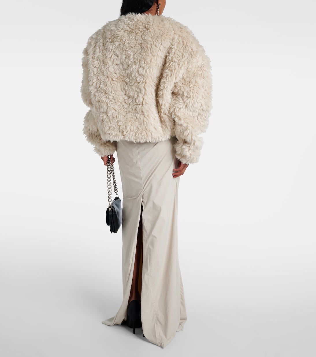 Shaggy faux fur jacket in beige Entire Studios Mytheresa