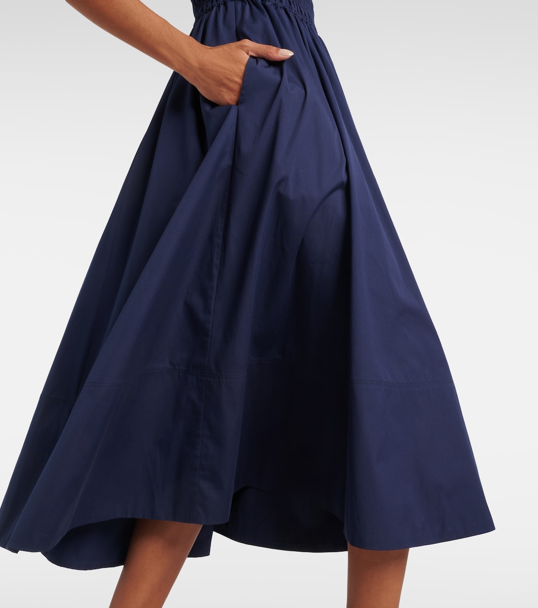 Smocked cotton midi dress | Polo Ralph Lauren